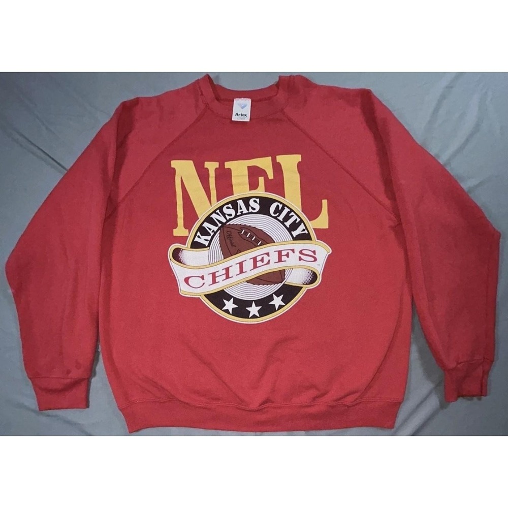 Vintage Kansas City Chiefs Sweatshirt Mens XL Red NFL Football Artex 90s